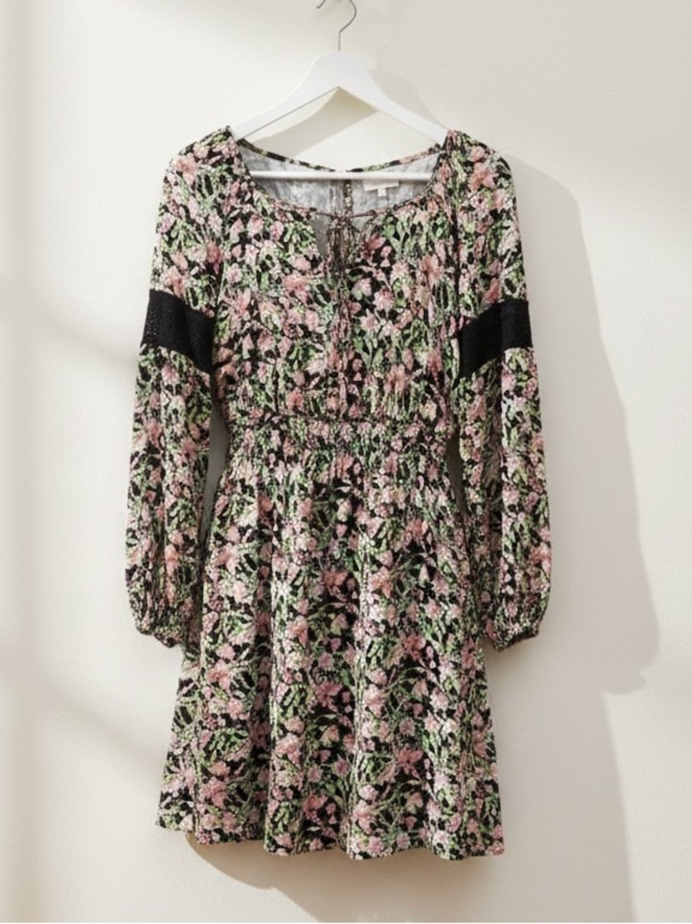 Princess Vera Wang Floral Long Sleeve Dress - Size L